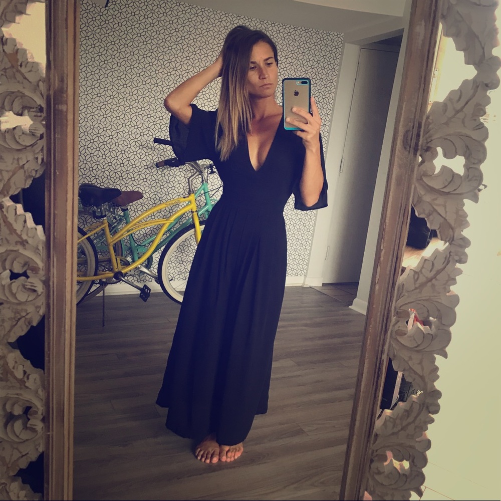 Long Black Romper/Jumpsuit